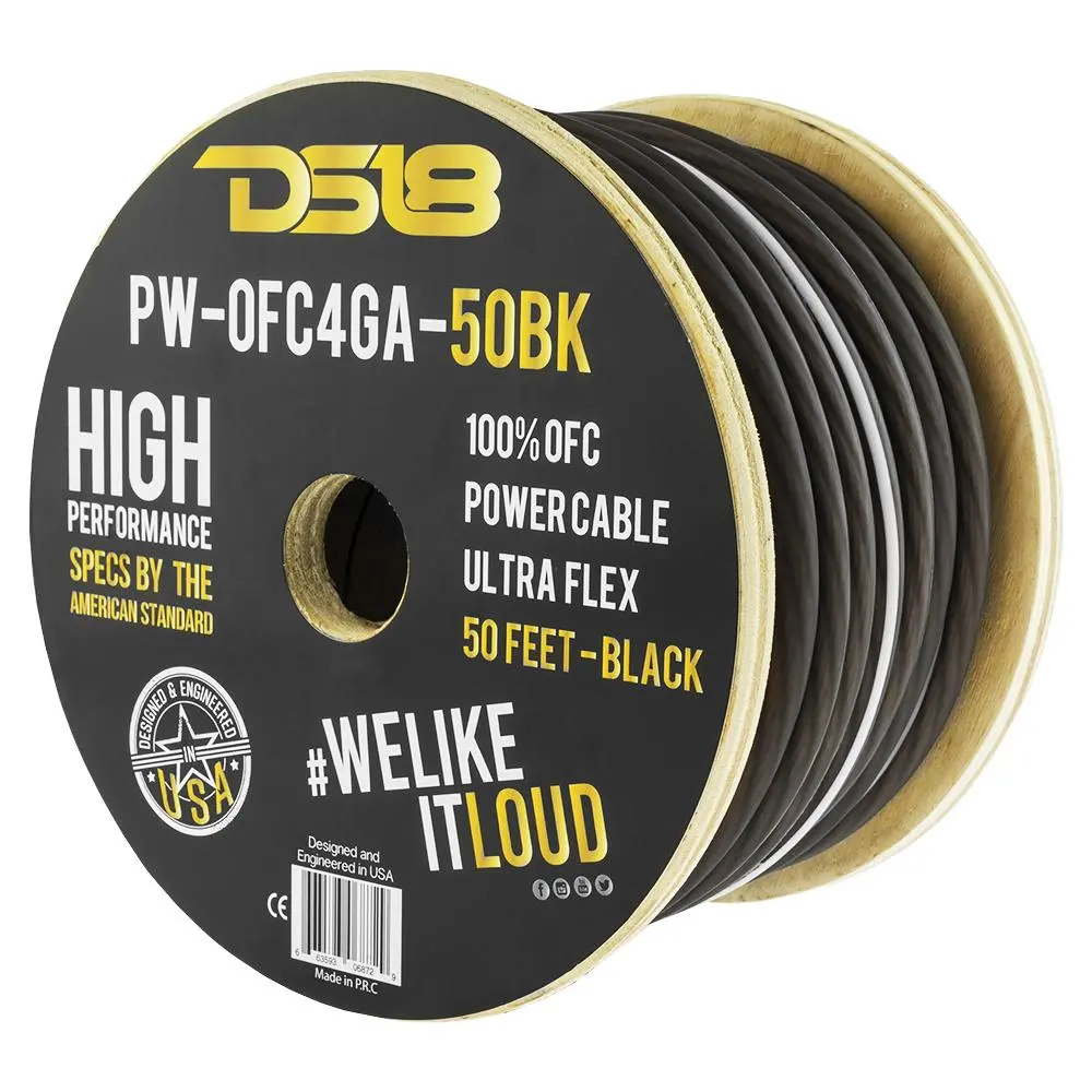 Ds18 Pw-Ofc4ga 4 Gauge 100% Ofc Power / Ground Cable 1