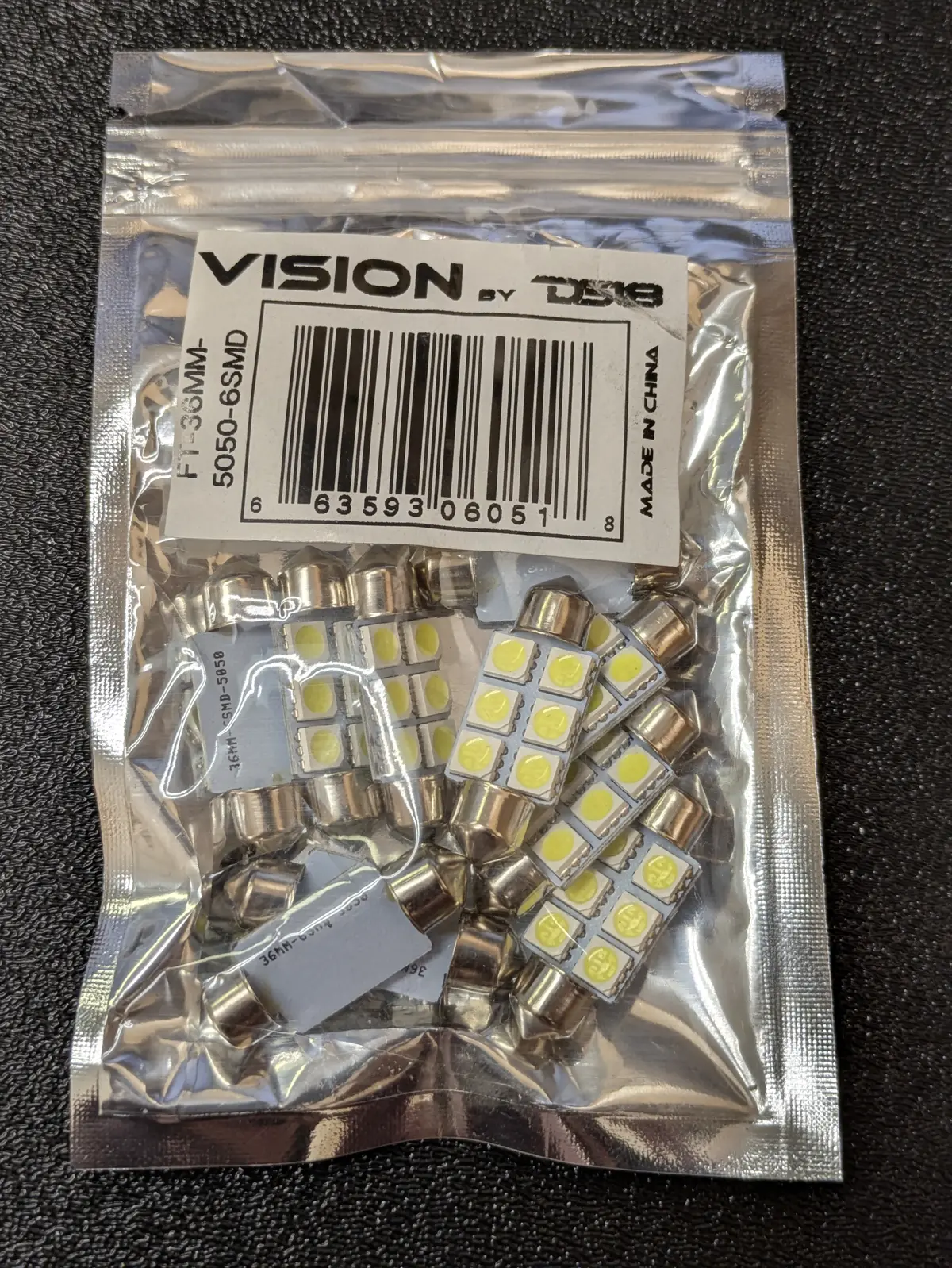 Ds18 Feston 36Mm 3W 6 Smd 5050 Led  White Lamp 10Pack - Ft-36Mm-5050-6Smd 1