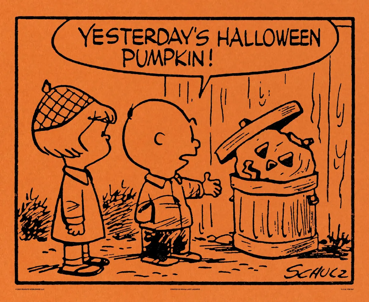 Peanuts Yesterday's Halloween Pumpkin Poster 1