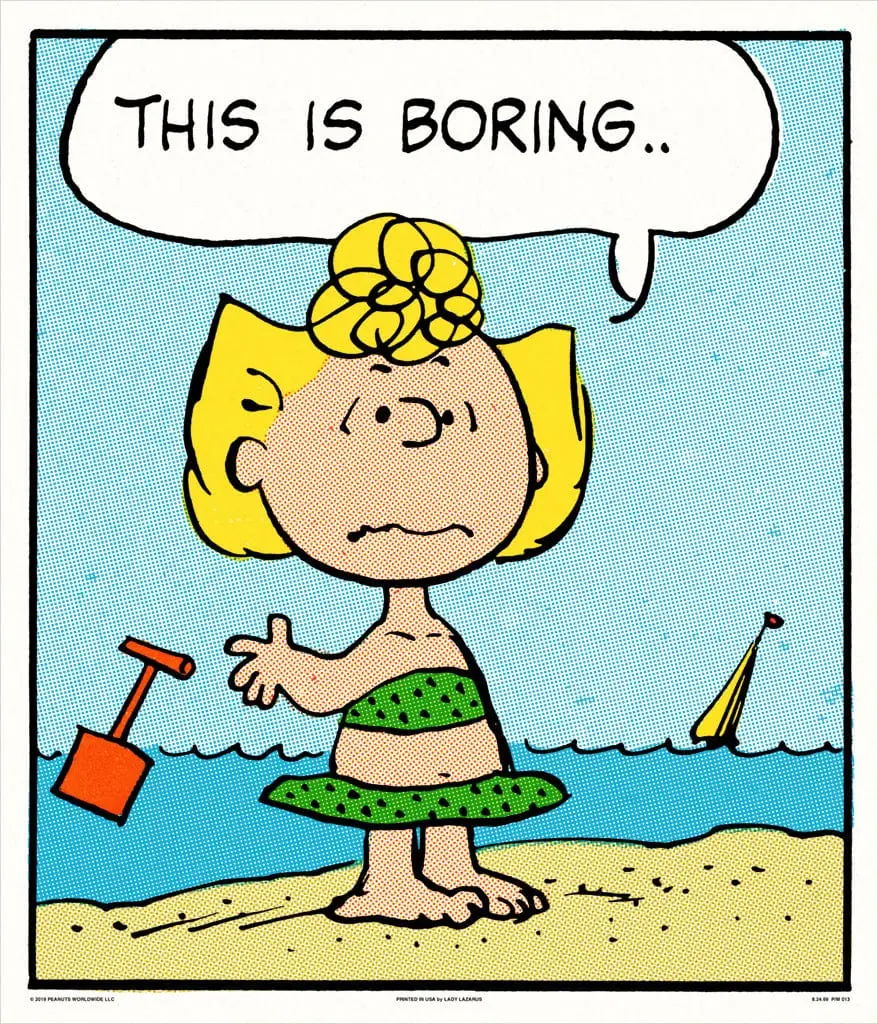 Peanuts Boring Poster 1