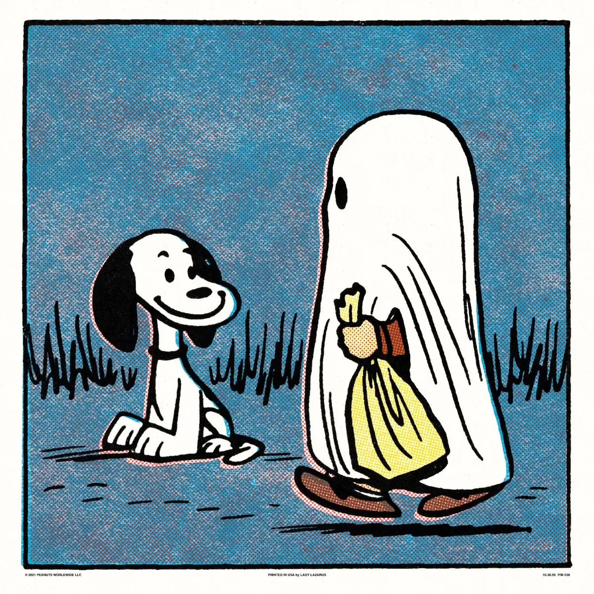 Peanuts Snoopy And Ghost Poster 1