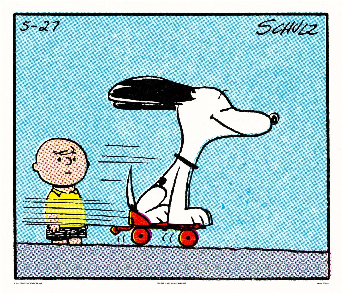 Peanuts Snoopy On Skate Poster 1