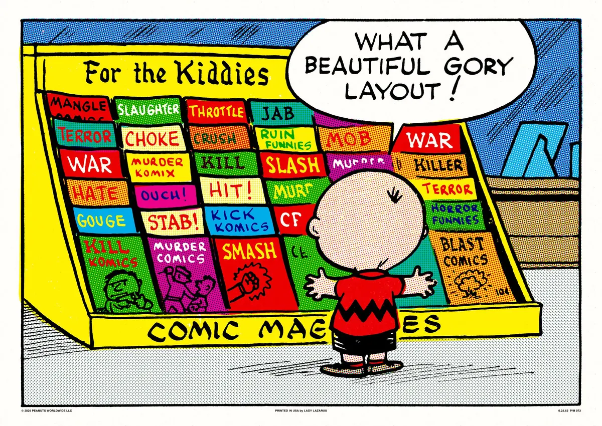 Peanuts A Beautiful Gory Layout Poster 1