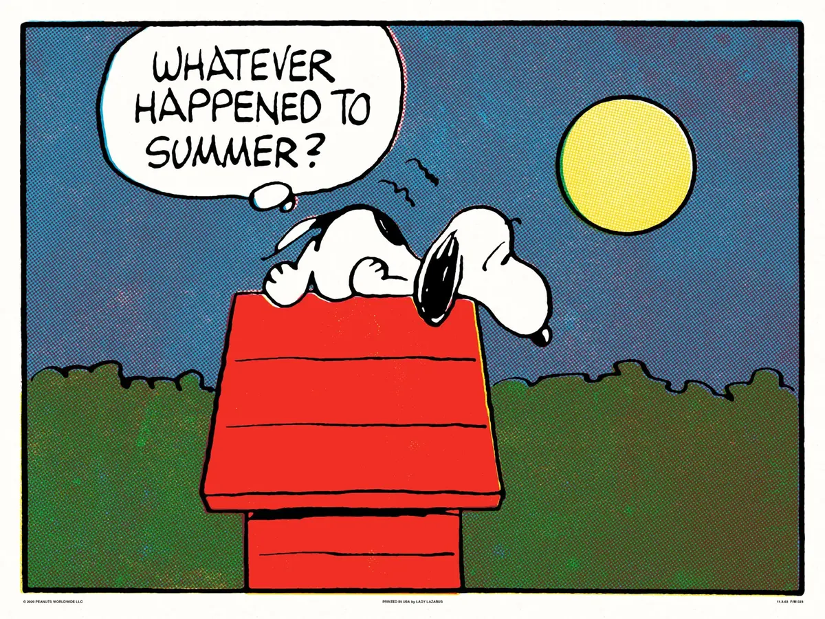 Peanuts - Summer Screenprinted Poster 1