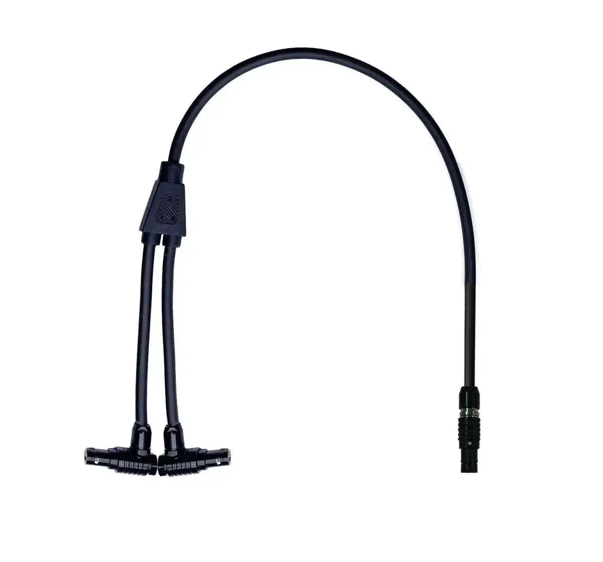 Power Splitter Cable 2 Pin 0B Straight To 2X 2 Pin 0B Right Angle Power Cable 1