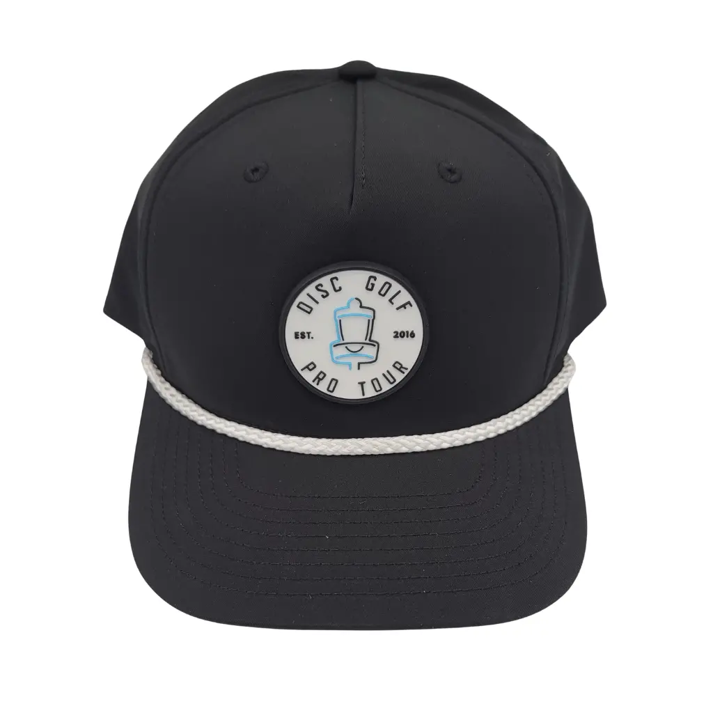 Dgpt Pure Lines Pvc Patch - Braided Rope Performance Hat - Black 1