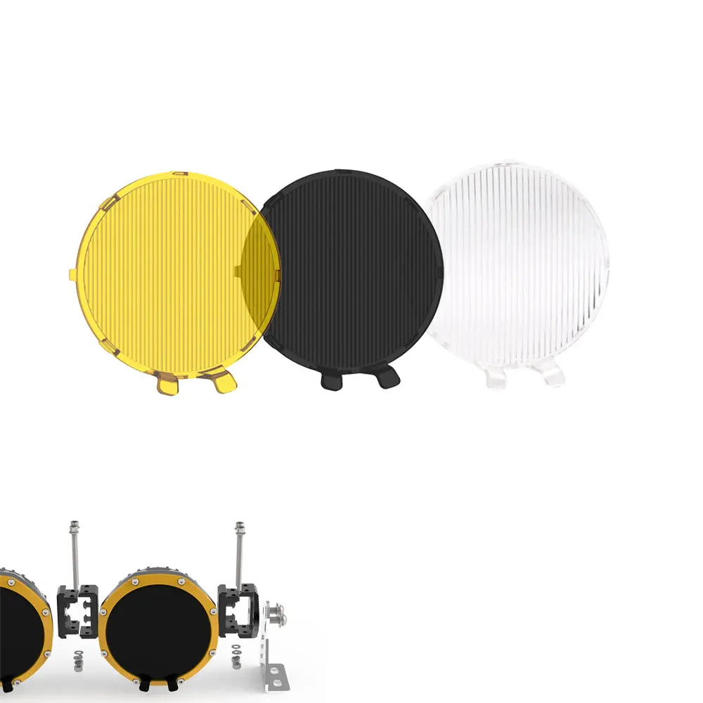 (Set/2Pc)Protective Cover For Colight 5" Striker Series Led Round Lamp-Yellow/Black 1