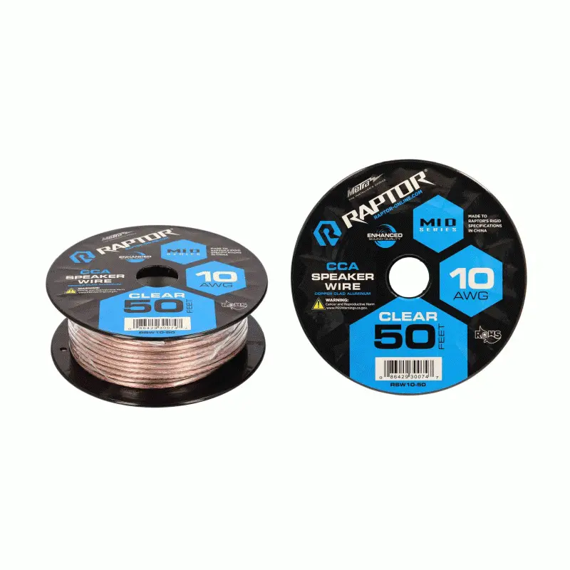 Raptor Rsw10-50 10 Gauge Speaker Wire 50 Ft 1