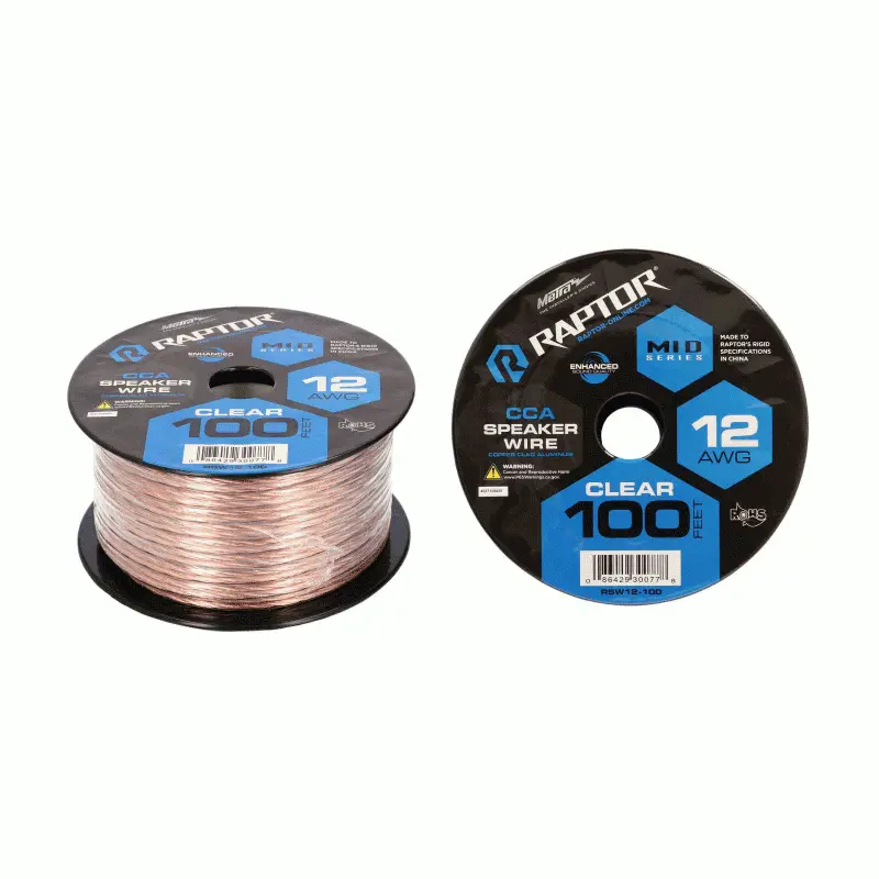 Raptor Rsw12-100 12 Gauge Speaker Wire 100 Ft 1