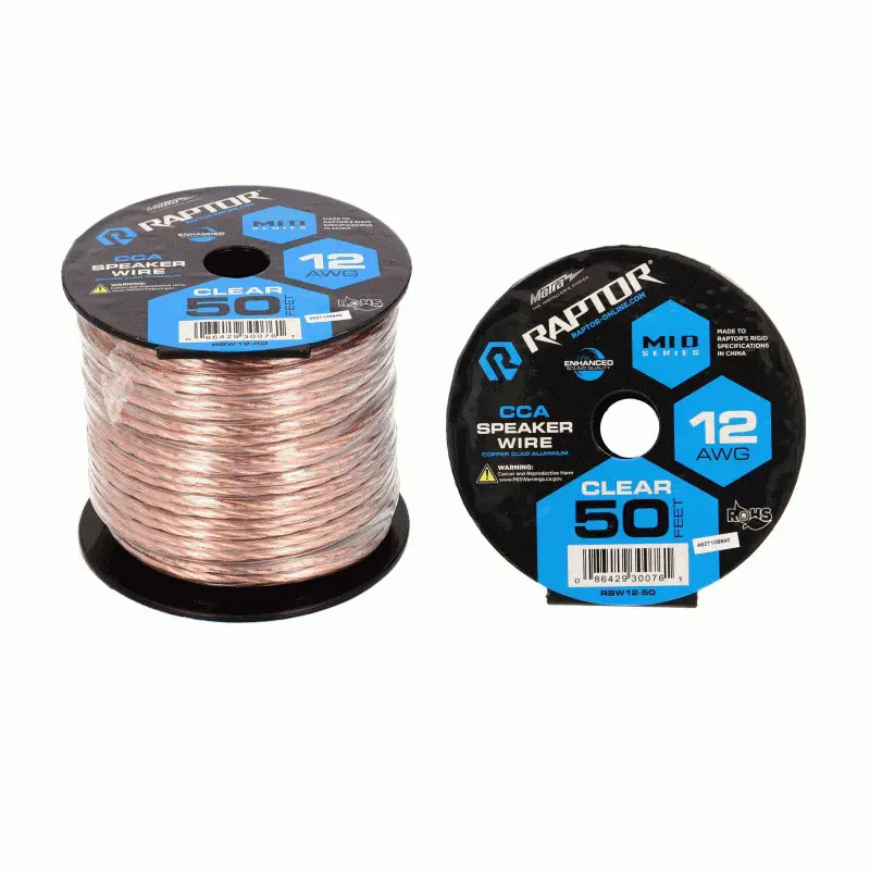 Raptor Rsw12-50 12 Gauge Speaker Wire 50 Ft 1