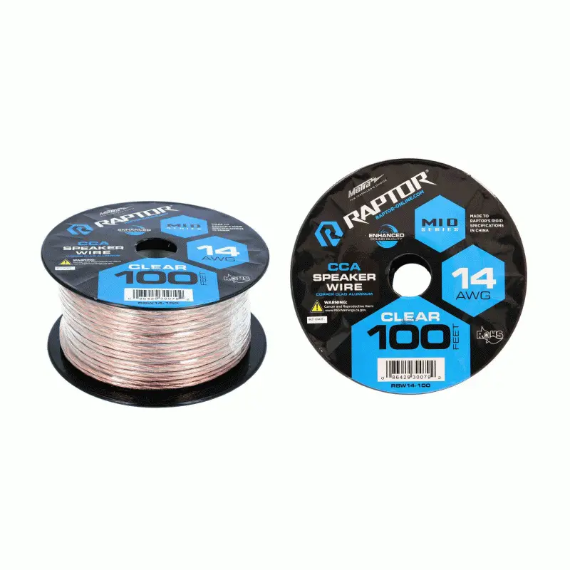 Raptor Rsw14-100 14 Gauge Speaker Wire 100 Ft 1