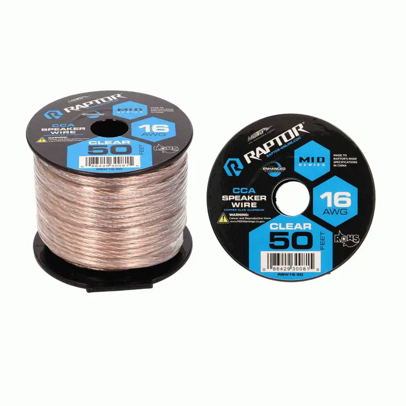 Raptor Rsw16-50 16 Gauge Speaker Wire 50 Ft 1