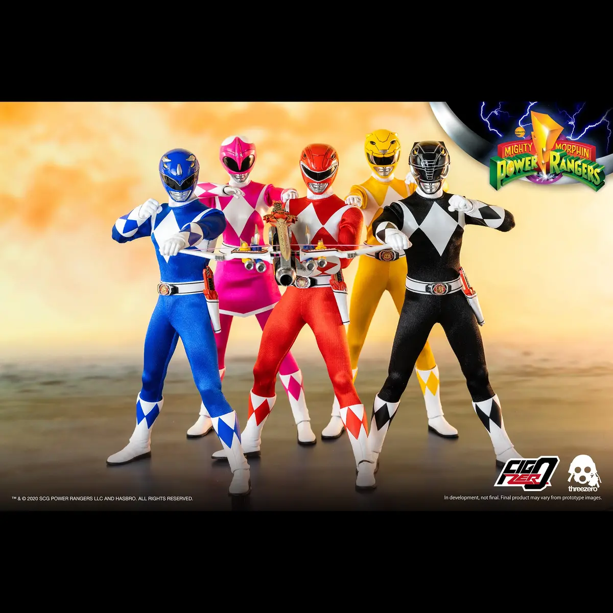Mighty Morphin Power Rangers Collectible Figures 6-Pack 1/6 Scale By Threezero 2