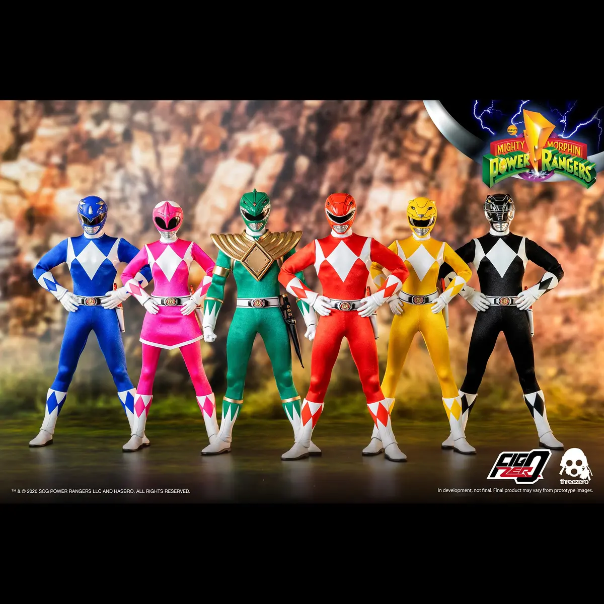 Mighty Morphin Power Rangers Collectible Figures 6-Pack 1/6 Scale By Threezero 1