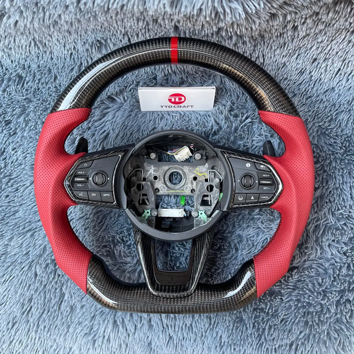 Real Carbon Fiber Steering Wheel For Acura 2021-2026 Tlx /Mdx |Ttd Craft 1