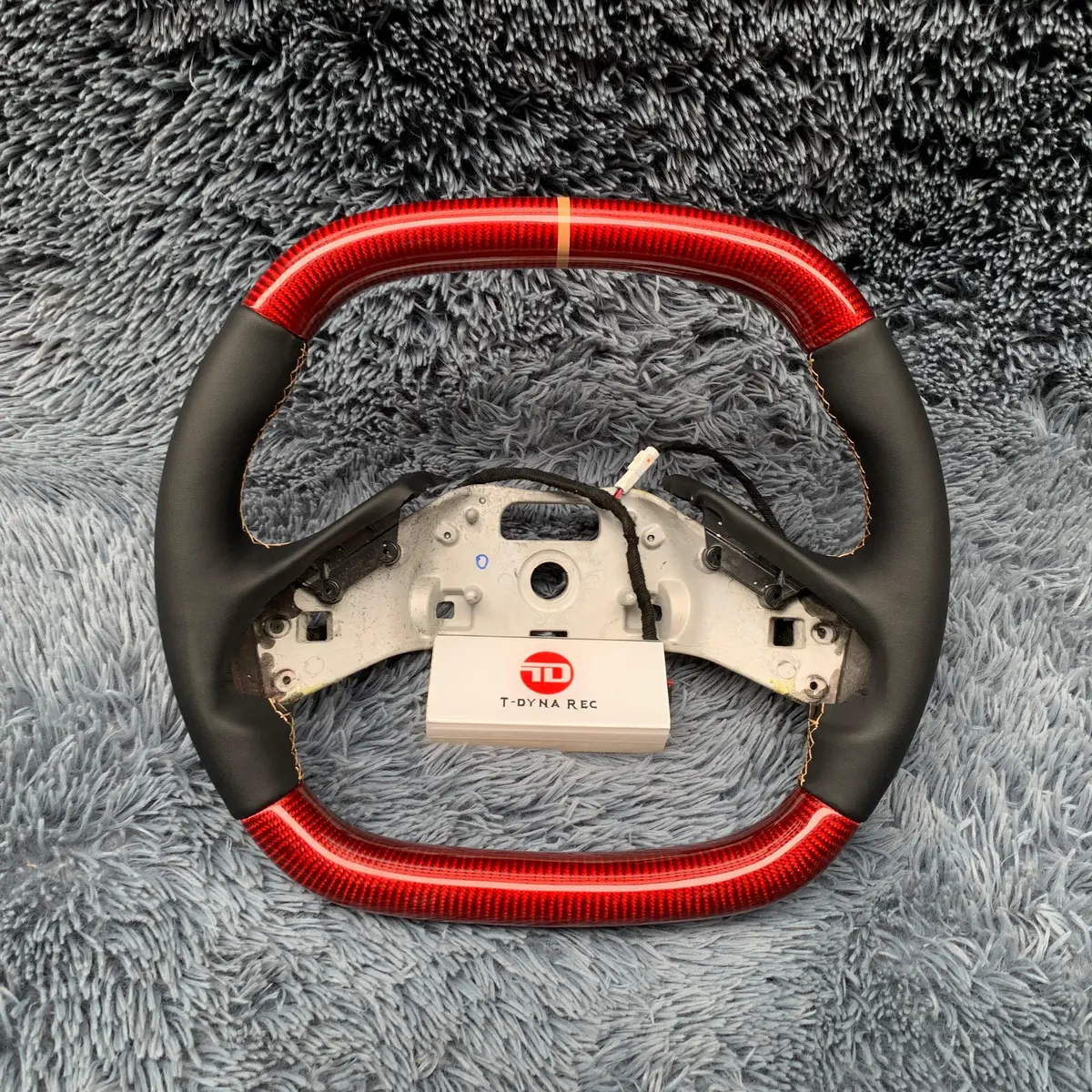 Corvette 2020-2026 C8 Red Carbon Fiber Steering Wheel |Ttd Craft 1