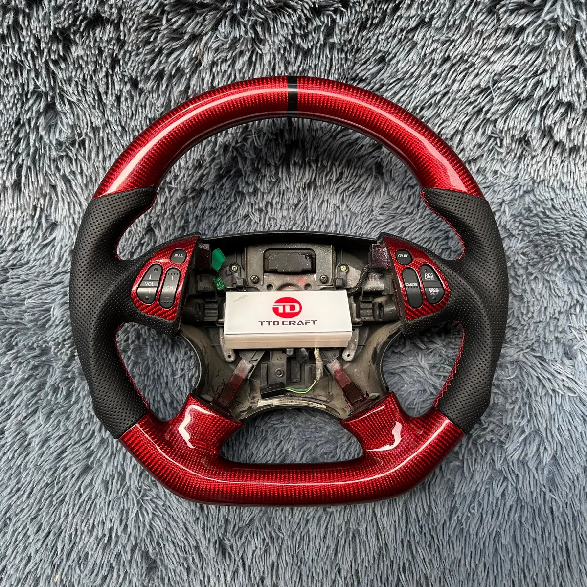 Custom Red Carbon Fiber Steering Wheel For Acura 2004-2006 Tl|Ttd Craft 1