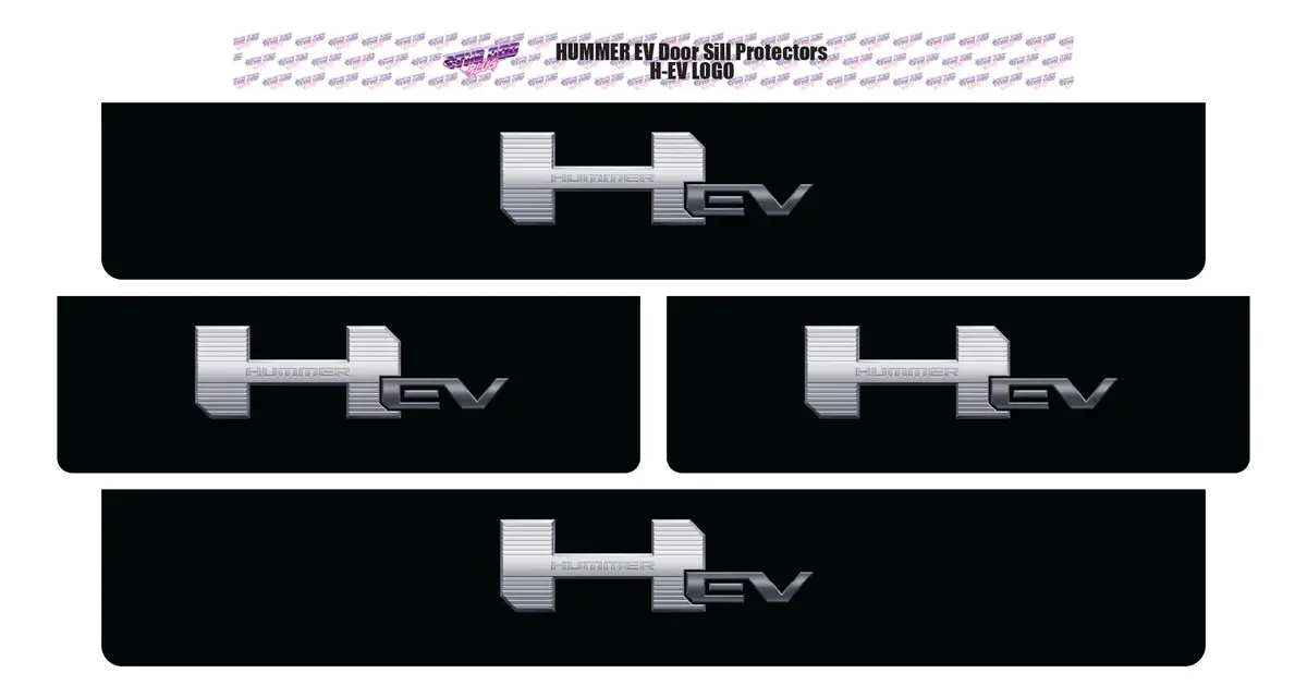 2023+ Hummer Ev | Door Sill Protectors | 4 Piece (Multiple Designs) 2