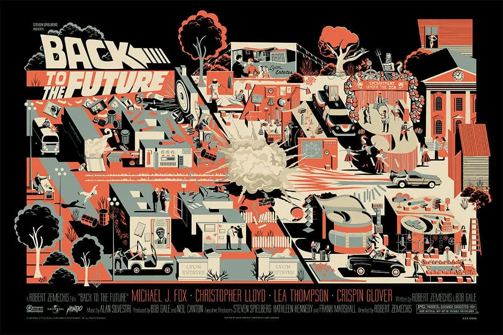 Back To The Future Screenprinted Poster 1