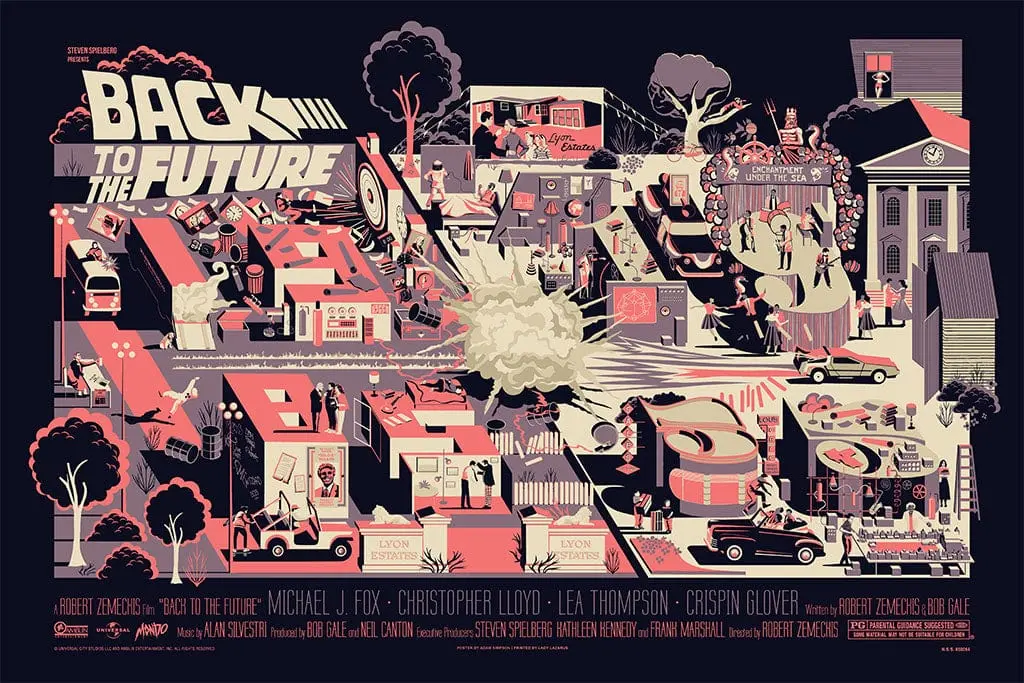 Back To The Future Variant Screenprinted Poster 1