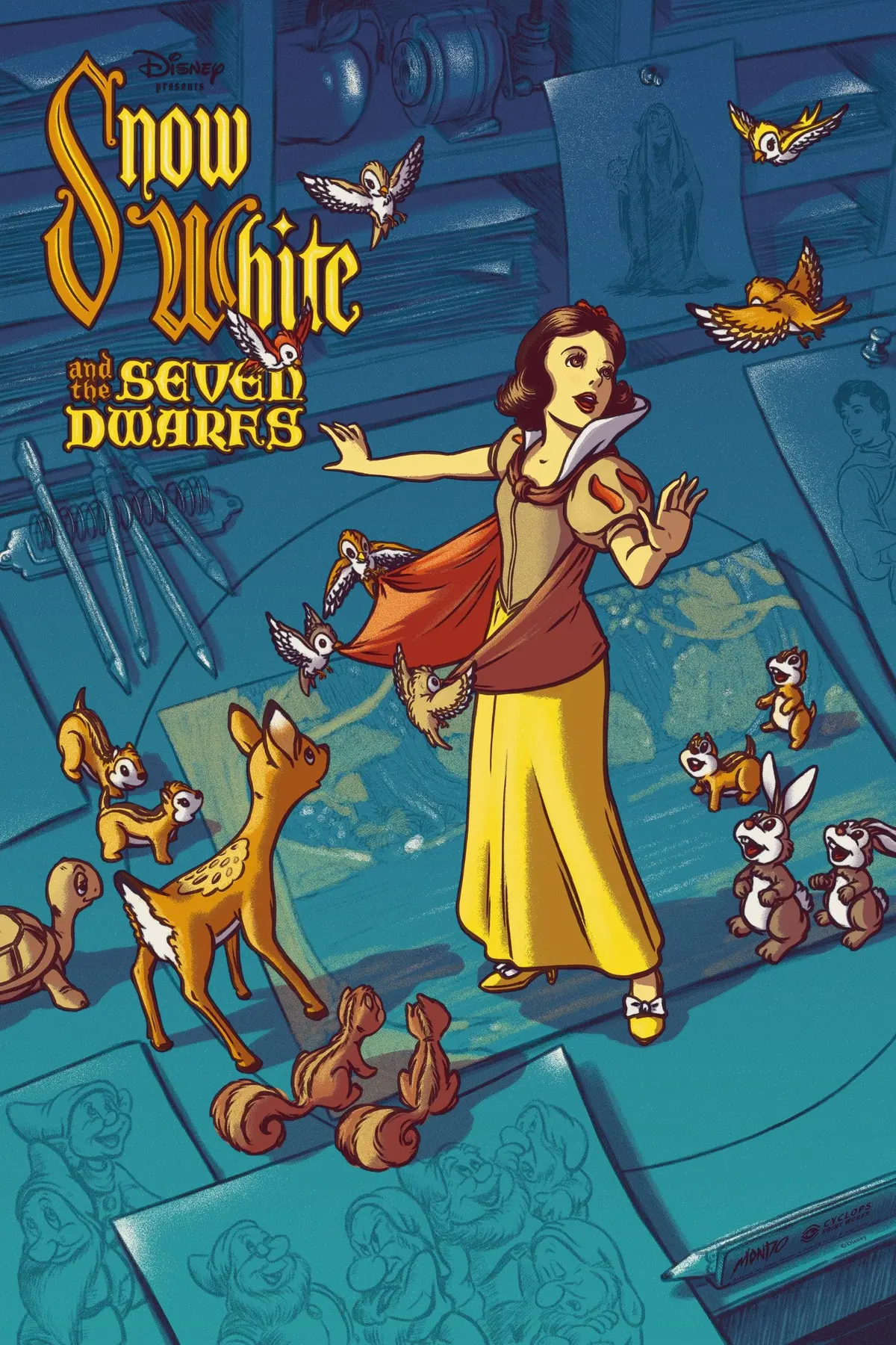 Mondo X Cyclops Print Works Print #08: Snow White And The Seven Dwarves 1