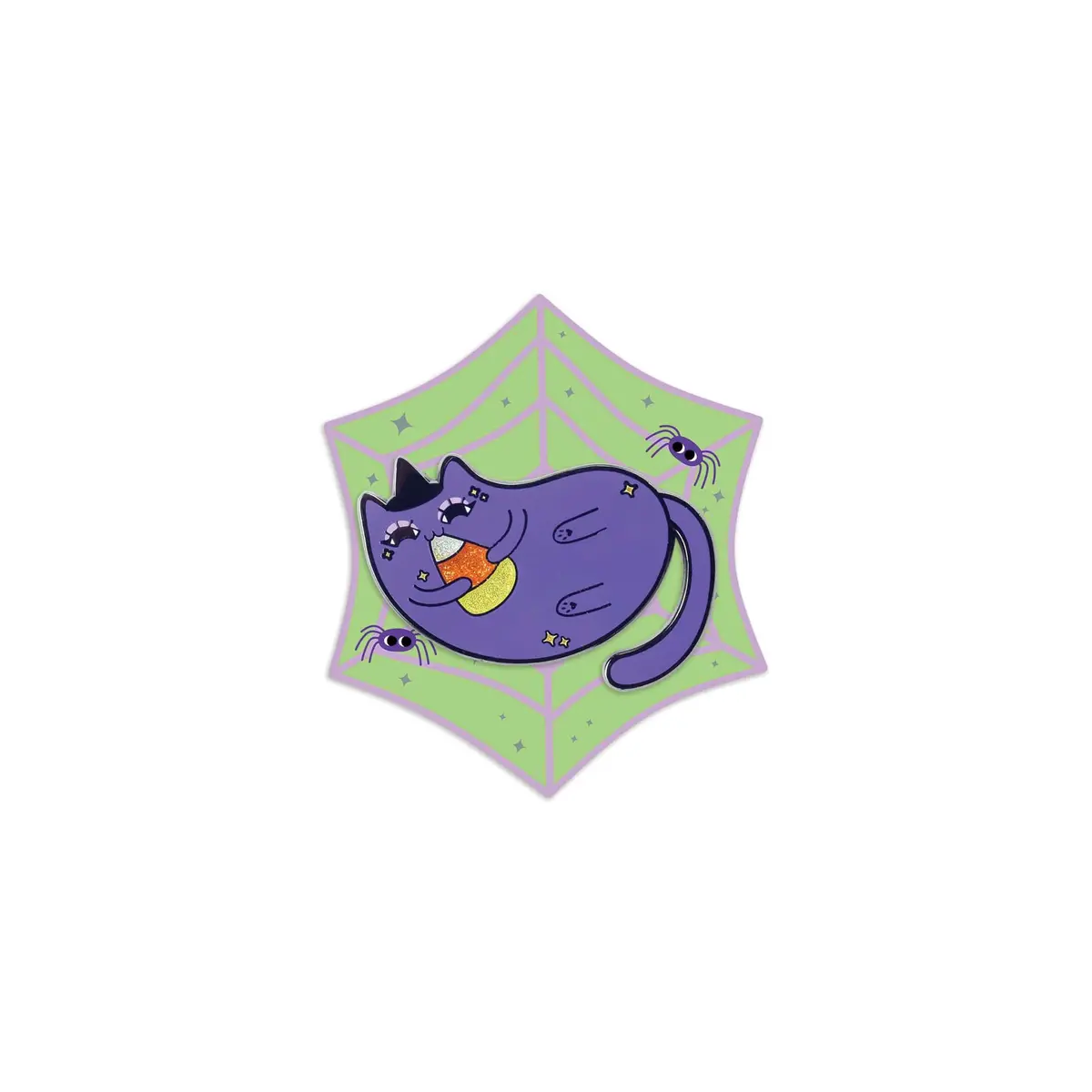 Kawaii Candy Corn Kitty Enamel Pin 1