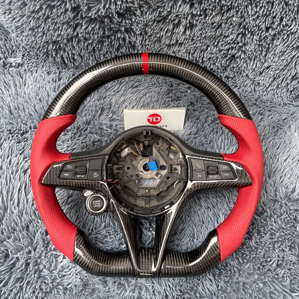 Carbon Fiber Steering Wheel For Alfa Romeo Giulia Stelvio 2017-2021|Ttd Craft 1