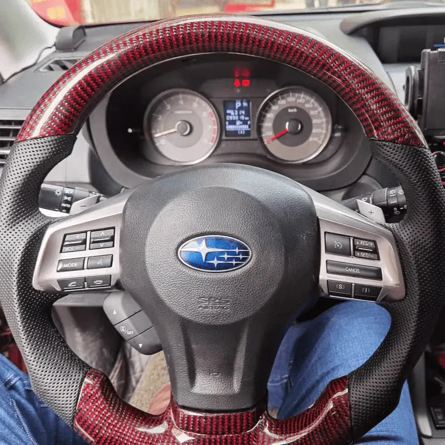 Subaru 2012-2016 Outback Legacy Forester Xv Real Carbon Fiber Steering Wheel |Ttd Craft 1