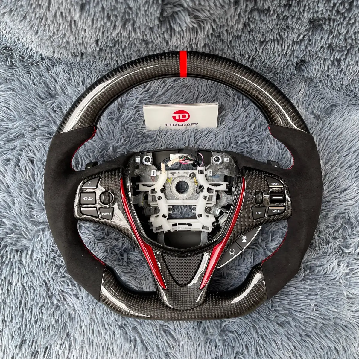 Real Carbon Fiber Steering Wheel For Acura 2015-2020 Tlx/Mdx |Ttd Craft 1