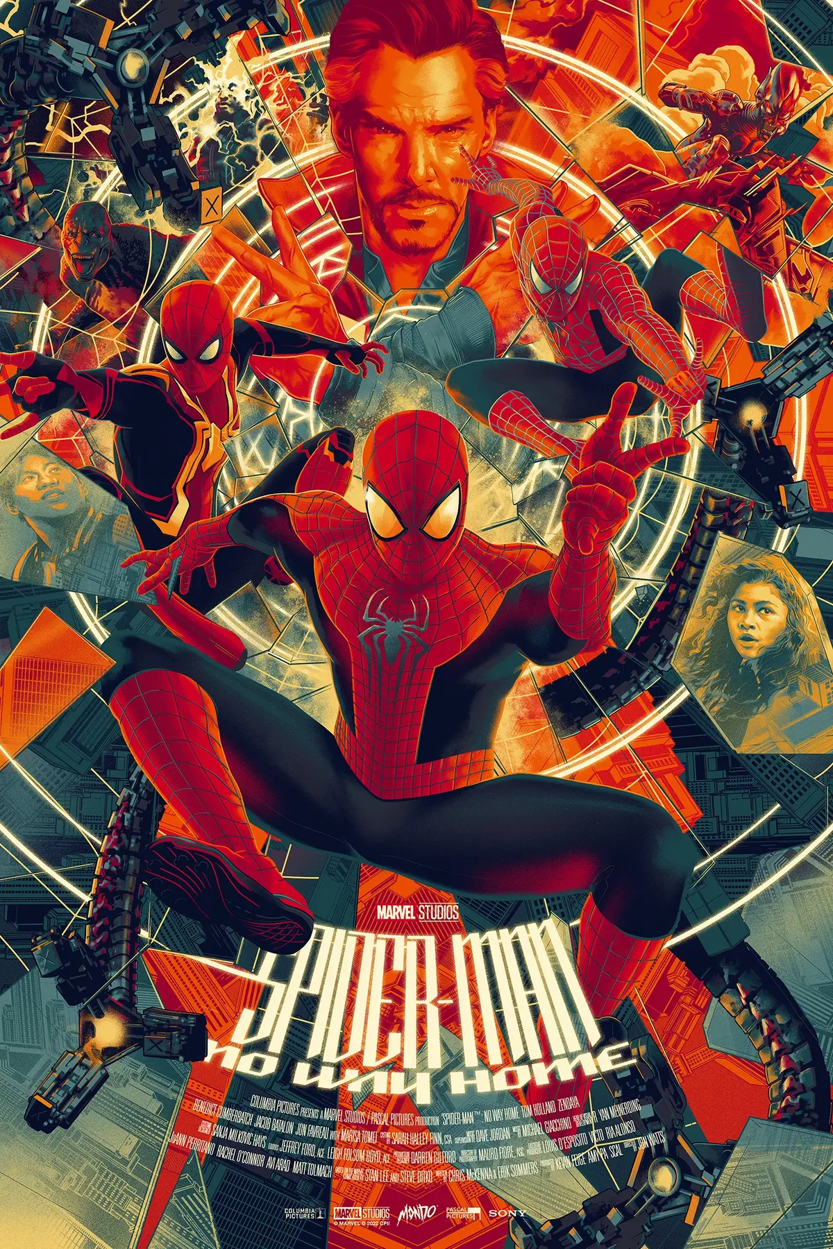 Spider-Man: No Way Home "Peter-Three" Variant (Timed Edition) Poster 1