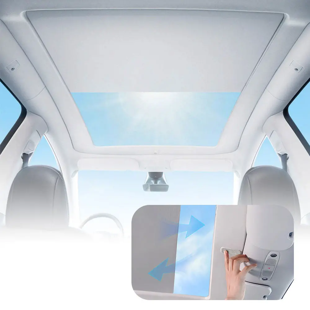 Tesla Model Y 2021-2026 Fully Auto Electric Glass Roof Sunshade 1