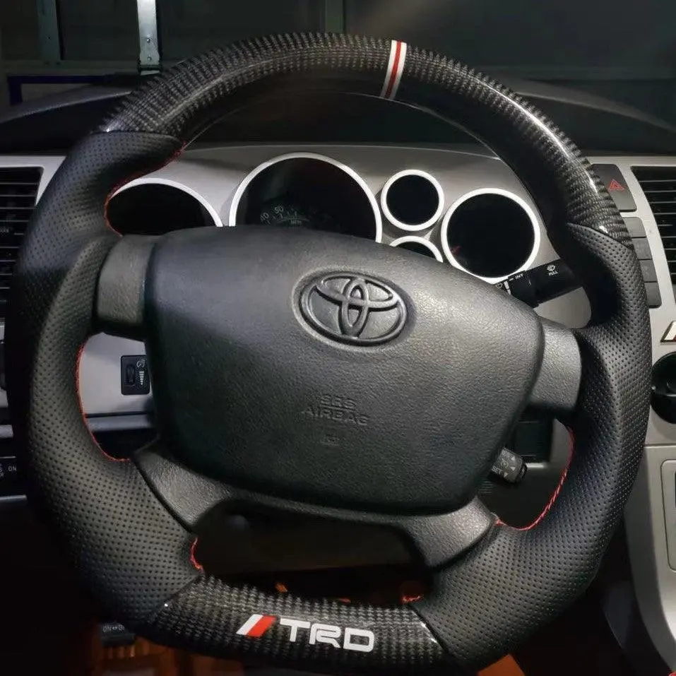 Gloss Carbon Fiber Steering Wheel Toyota 2007-2013 Tundra Sequoia |Ttd Craft 1