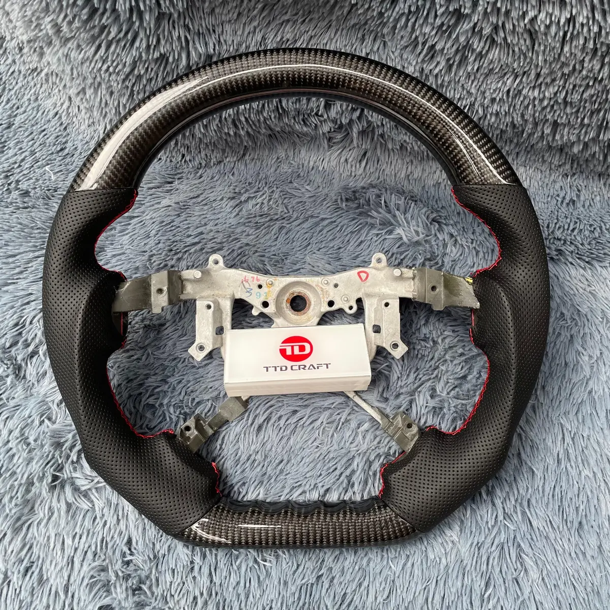 Toyota 2007-2013 Tundra Sequoia Black Carbon Fiber Steering Wheel|Ttd Craft 1