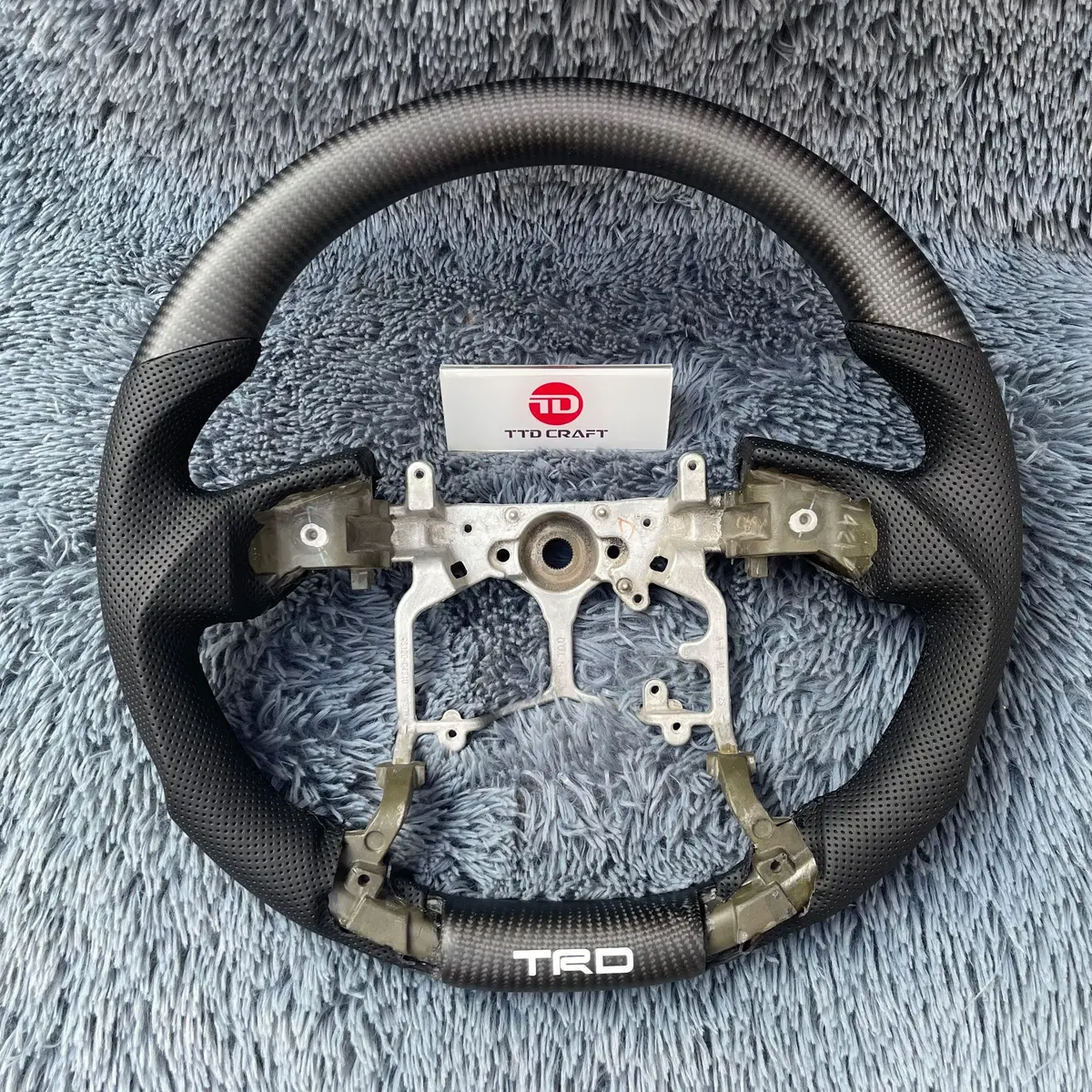 Toyota 2014-2021 Tundra Tacoma 4Runner Matte Carbon Fiber Steering Wheel |Ttd Craft 1