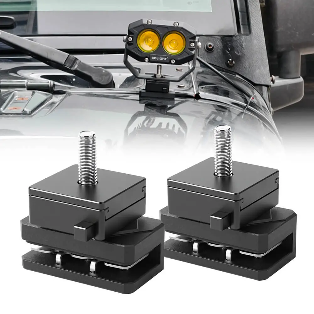 Quick Release Universal Hood Ditch Light Mounting Brackets(Set/2Pcs) 1