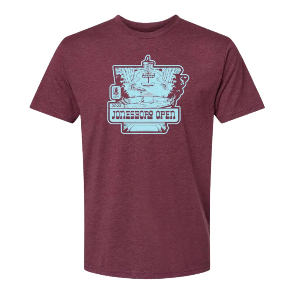 2023 Jonesboro Open Shirt - Heather Maroon 1