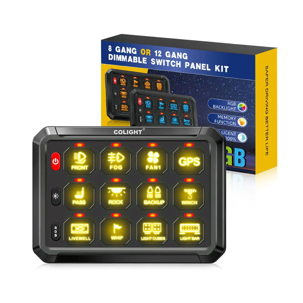 New 12 Gang Rgb Switch Panel System With Acc Wire 1