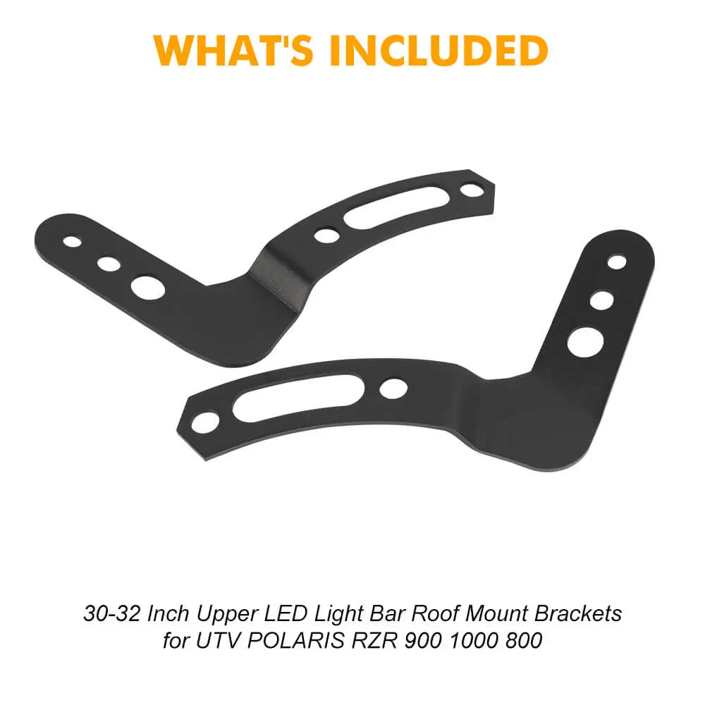 Upper Led Light Bar Roof Mount Brackets For Polaris Rzr 900 1000 800 2