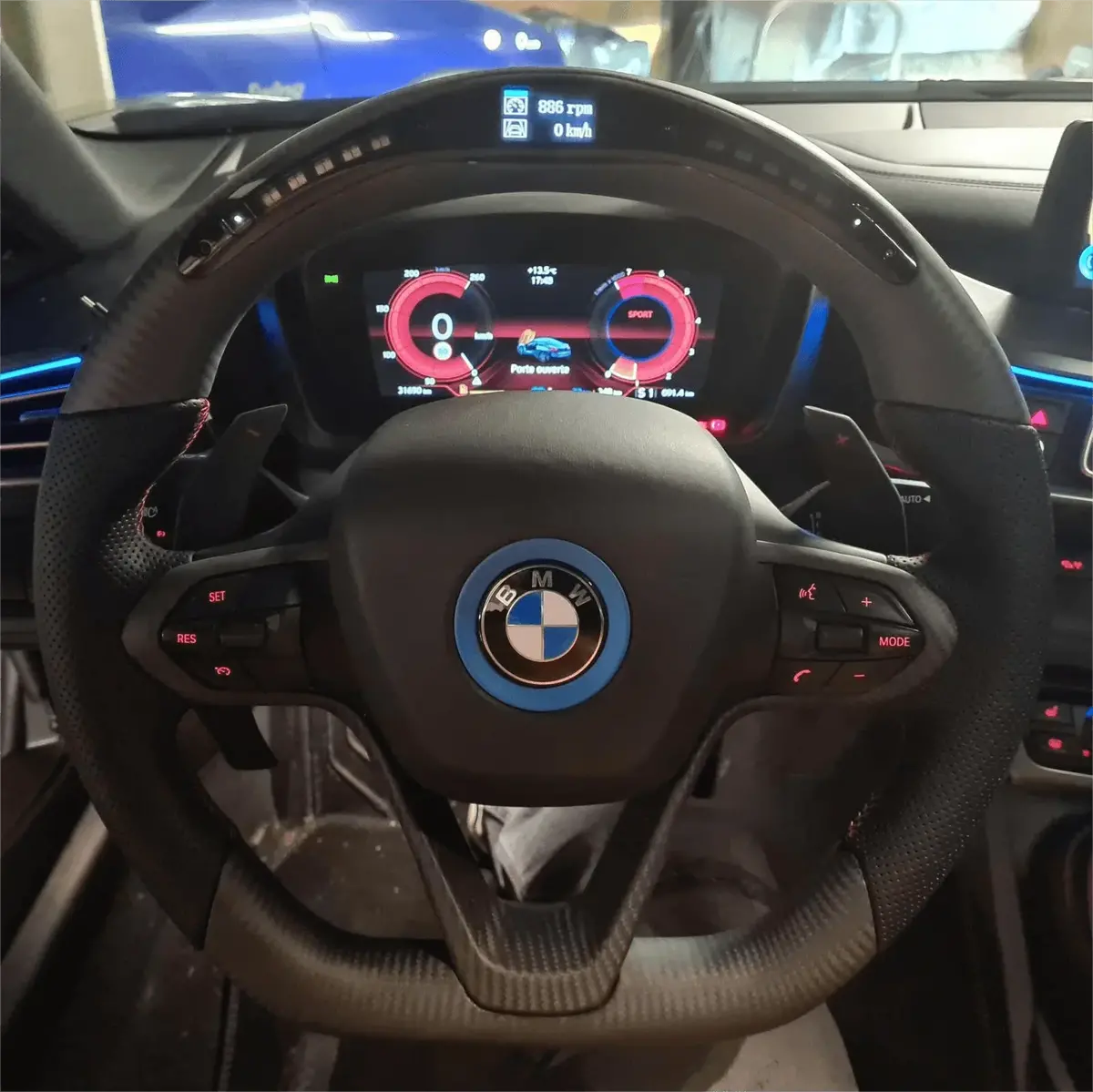 Ttd Craft Bmw I8 I12 Carbon Fiber Steering Wheel With Led 1