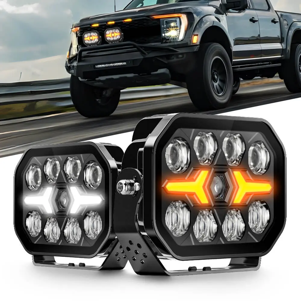 5X7inch Vortex Series Led Projector Driving Light With Dual-Color Drl 1