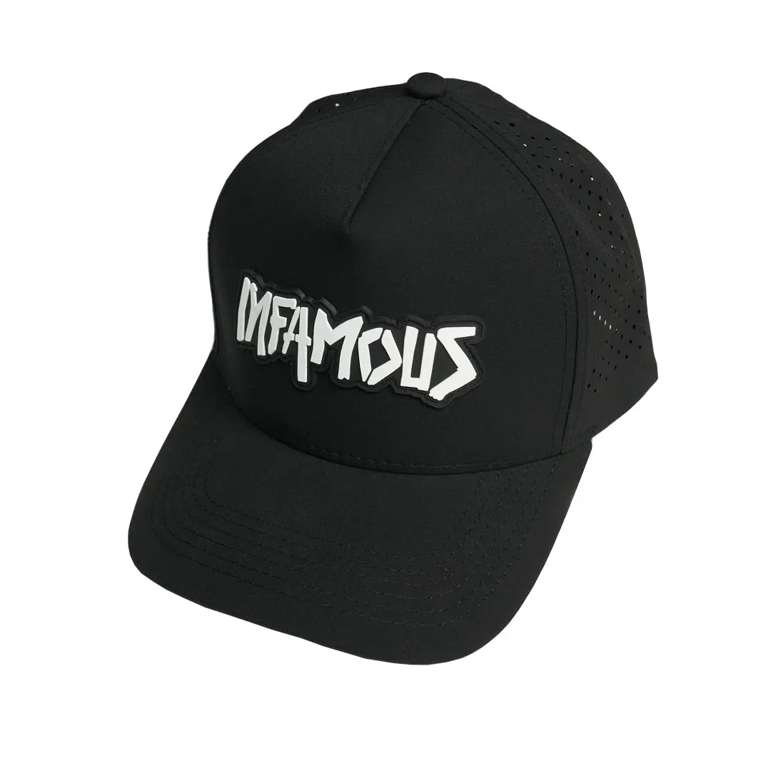Infamous Weatherproof Snapback Hat - Black 1