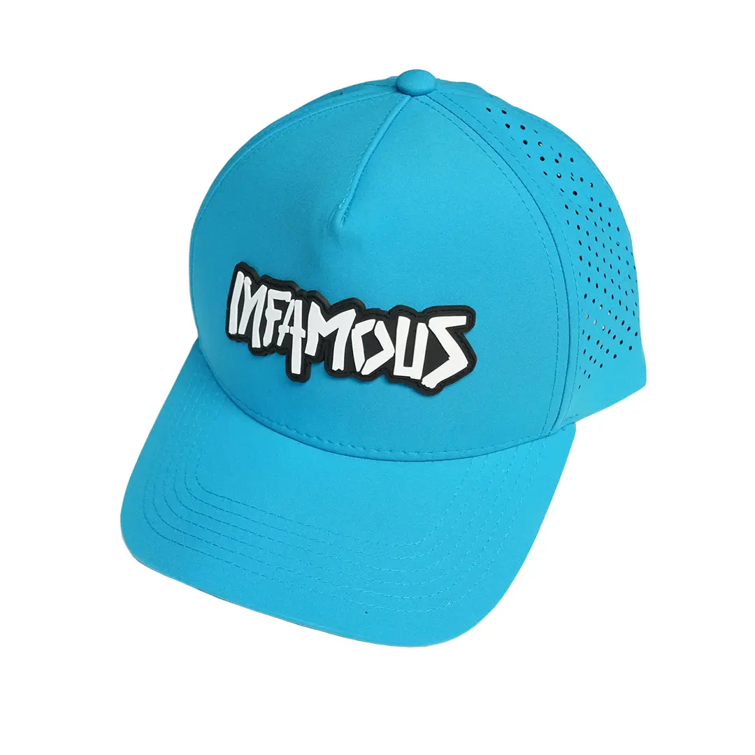 Infamous Weatherproof Snapback Hat - Cyan 1