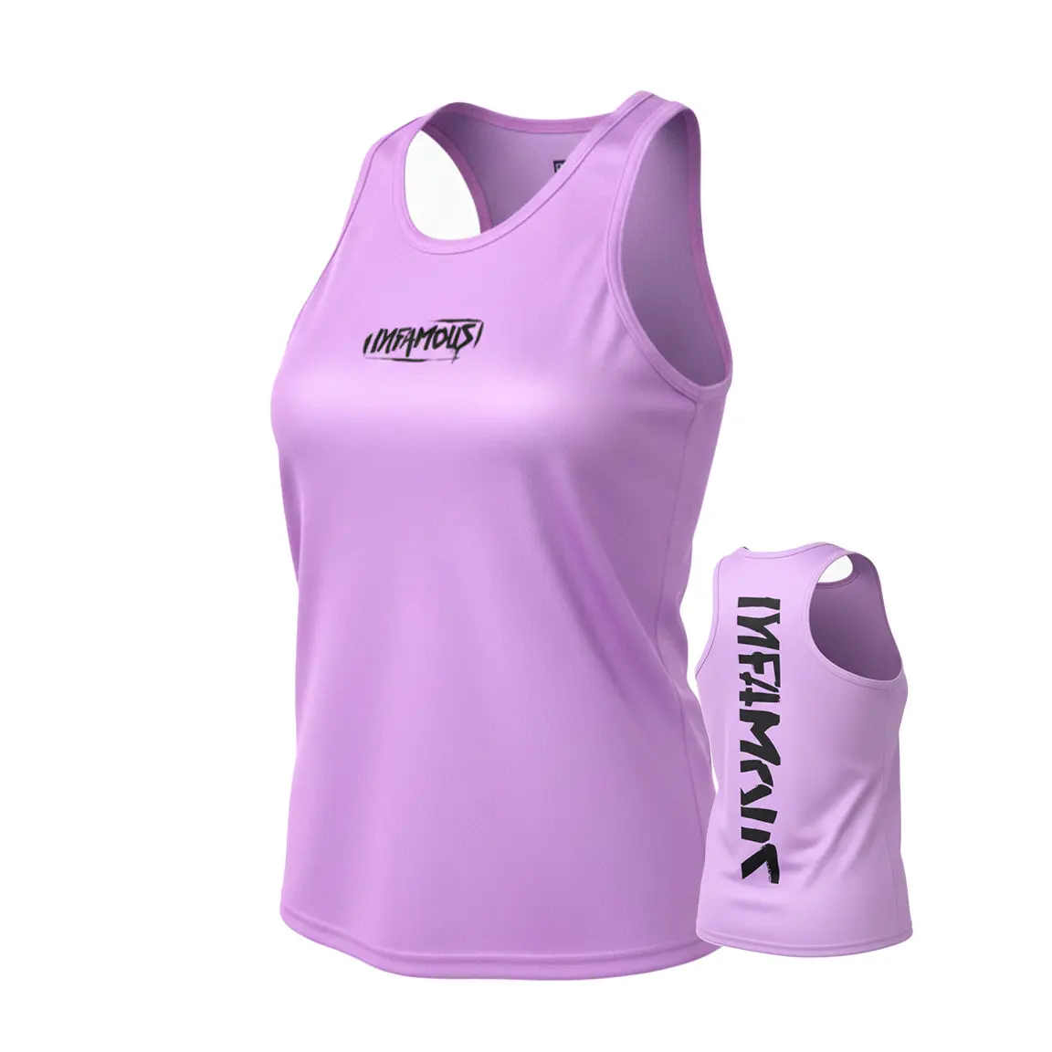 Dryfit Tank Top - Womens Infamous Logo Pink 1