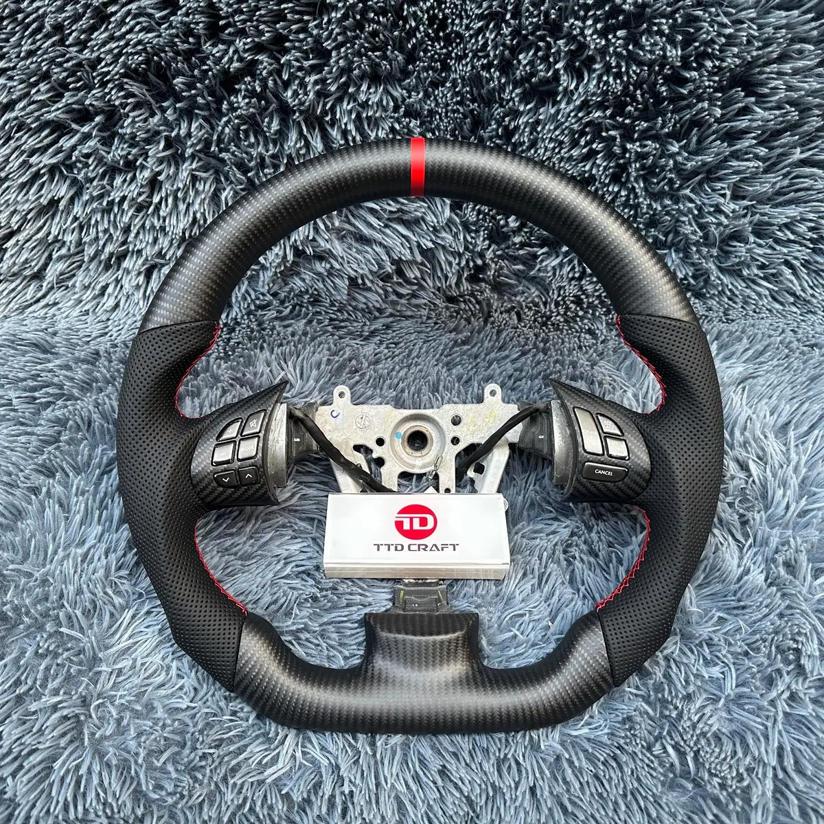 Subaru 2008-2014 Forester /Legacy/Wrx Sti/Impreza Matte Carbon Fiber Steering Wheel 1