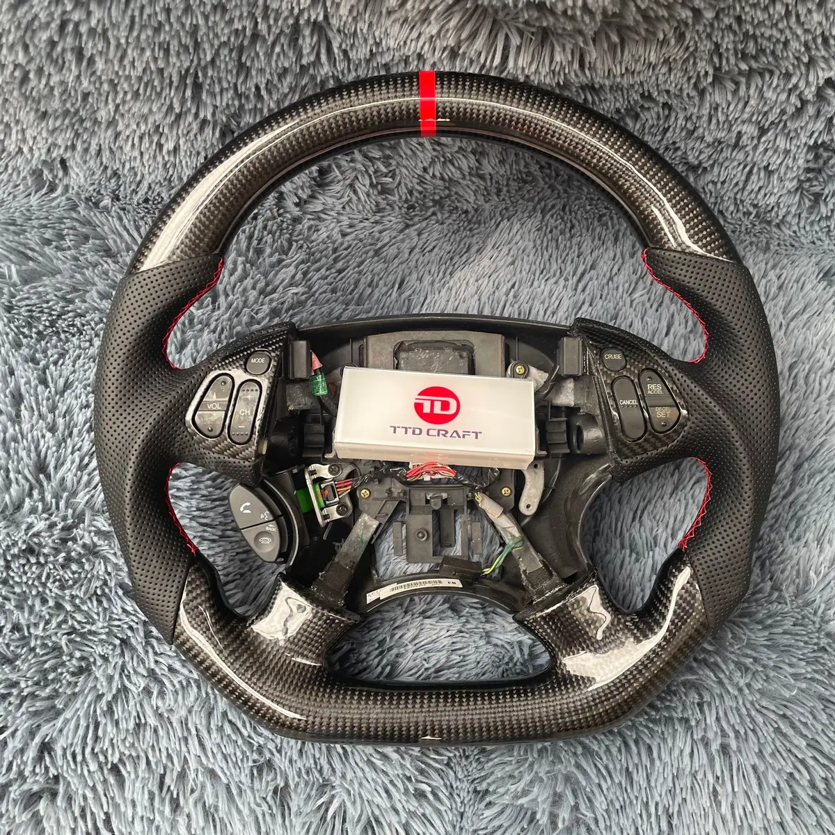 Acura Tl 2004-2006 Carbon Fiber Flat Bottom Steering Wheel |Ttd Craft 1