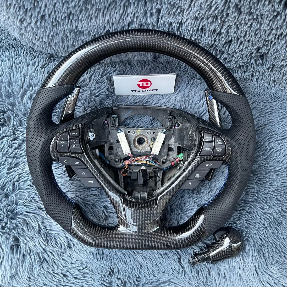 Acura Tl 2009-2014 Real Carbon Fiber Steering Wheel Custom Build |Ttd Craft 1