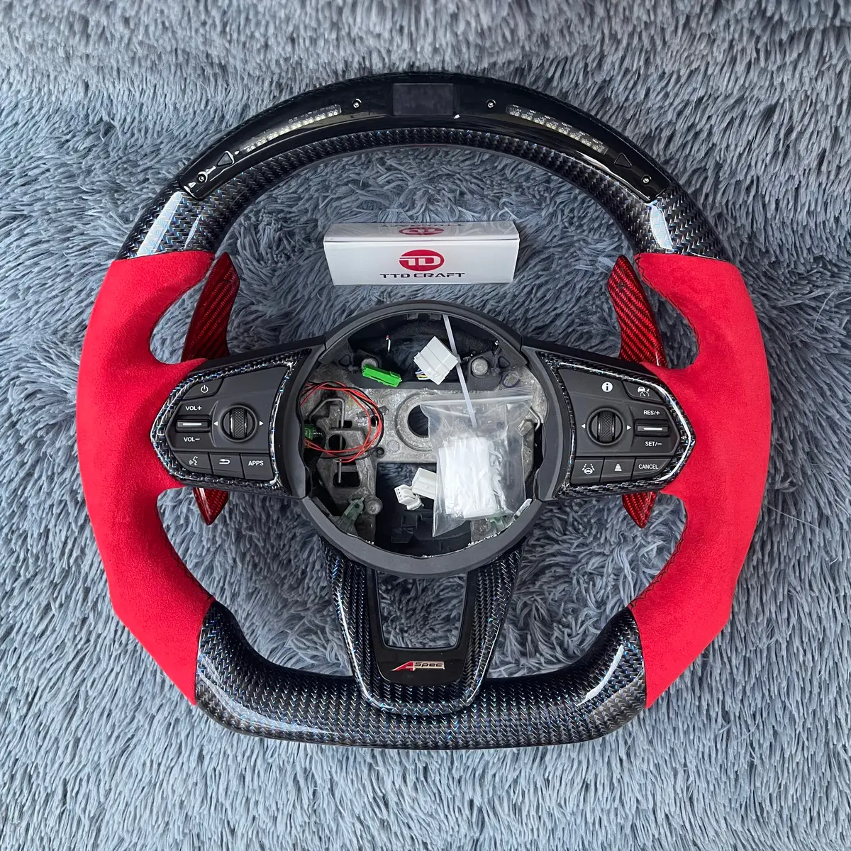 Acura Tlx Mdx 2021-2026 Custom Steering Wheel Carbon Fiber Led Display |Ttd Craft 1