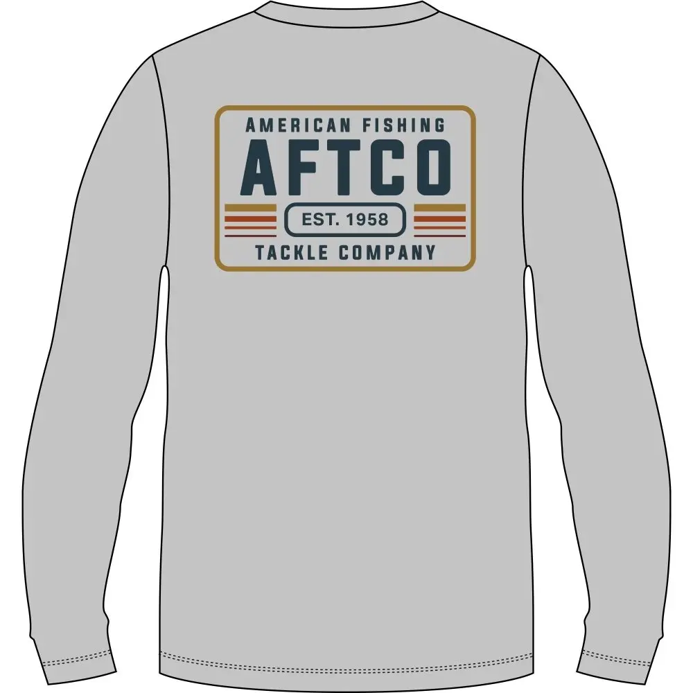 Aftco License Plate Uvx Performance Shirt - Athletic Heather 1