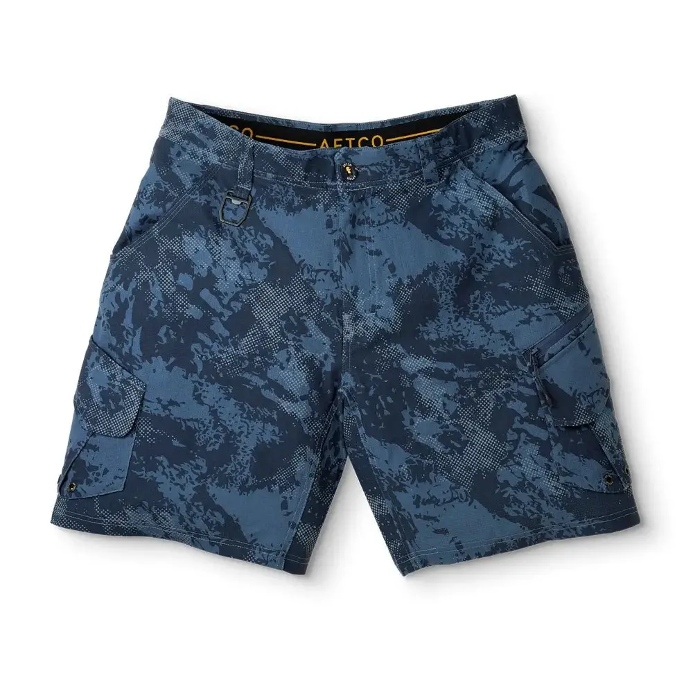 Aftco Pinnacle Fishing Shorts - Naval Storm Camo 1