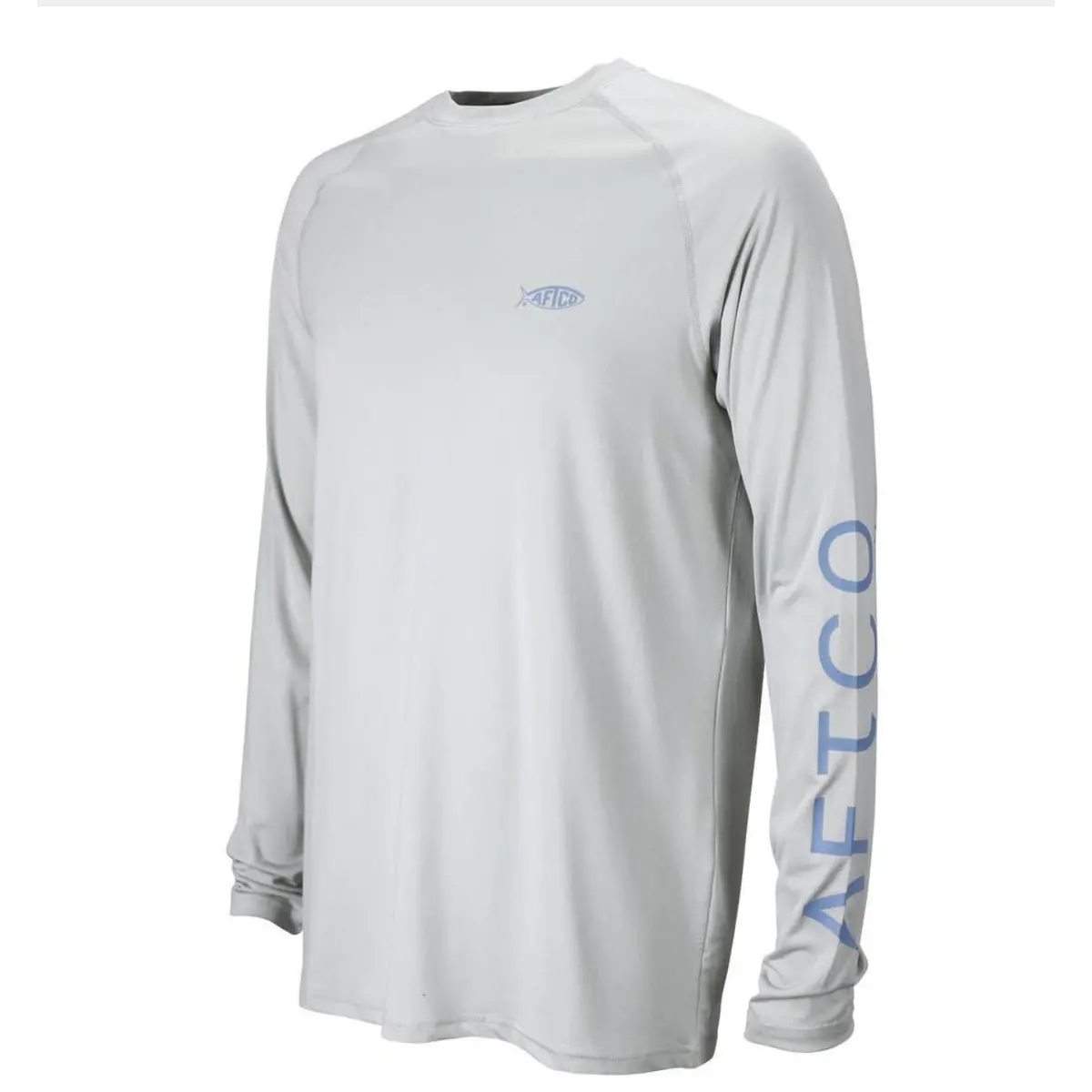 Aftco Samurai Ls Sun Protection Shirt - Silver Heather 1